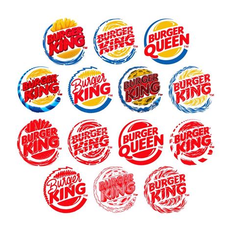 Burger King Stickers Are Shown In Red And Yellow