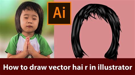 How To Draw Hair In Illustrator For Beginners Illustrator Tutorial