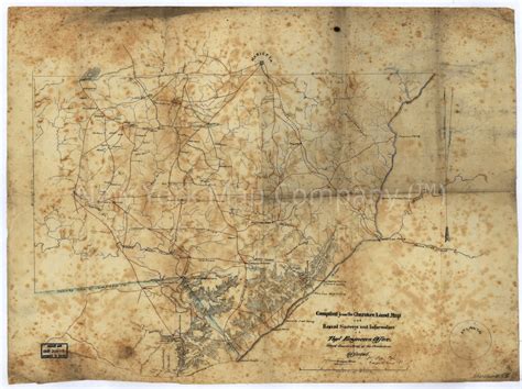 1864 Map Of Cobb County Georgia Marietta To The Chattahoochee River