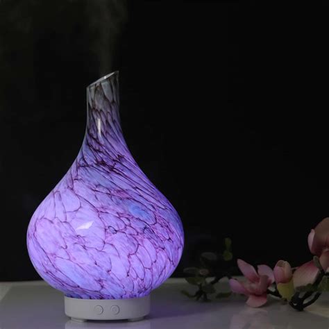 Glass Essential Oil Aromatherapy Diffuser With Led Lights 100ml Mystical Breath