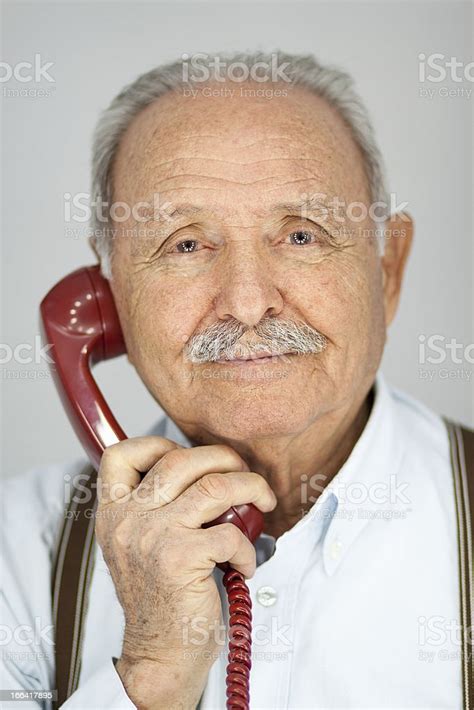 Old Man Talking On Phone Stock Photo Download Image Now 70 79 Years