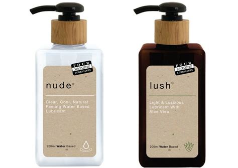2 X Four Seasons Nude And Lush Sex Lubricant Pump Lube Toys Safe Natural