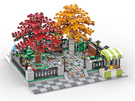 Lego Moc Modular Park By Gabizon Rebrickable Build With Lego