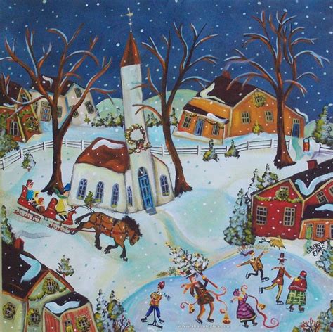 Primitive Christmas Folk Art By Self Taught Artist Sharon Eyres