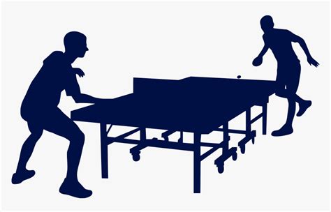 Table Tennis Clipart Black And White HD Png Download Kindpng