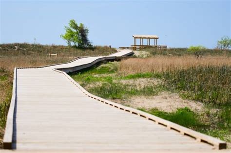 Sandy Path In Ohio To Headlands Beach State Park