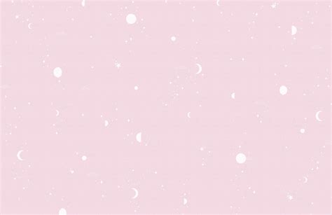 Pink And White Moon And Stars Wallpaper Mural Murals Wallpaper