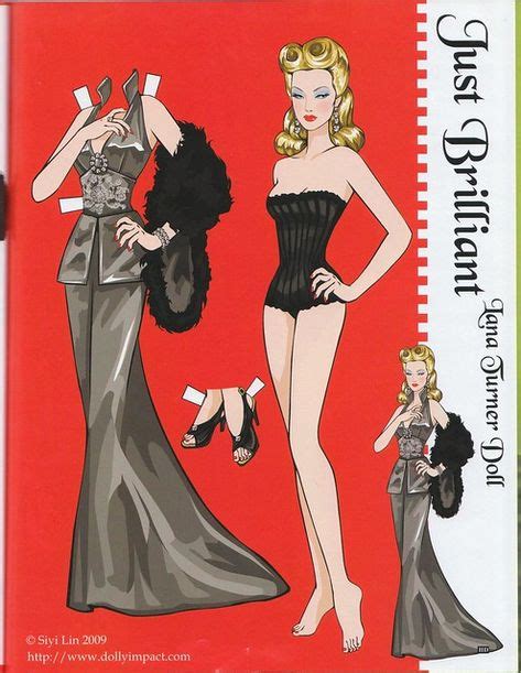 Lana Turner Just Brilliant Paper Doll By Siyi Lin Paper Dolls Barbie