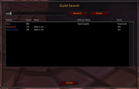 Guild Search Group Guild And Friends World Of Warcraft Addons