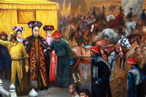 Empress Cixi Inspecting The Army Of The Qing Dynasty During The Boxer