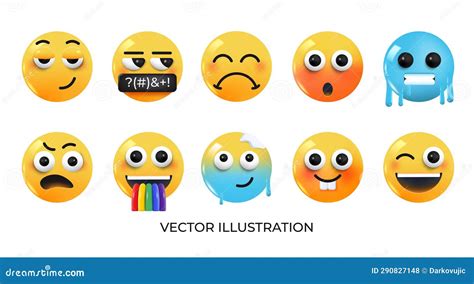 Modern 3d Illustration Of Emoji Concept 3 Stock Illustration