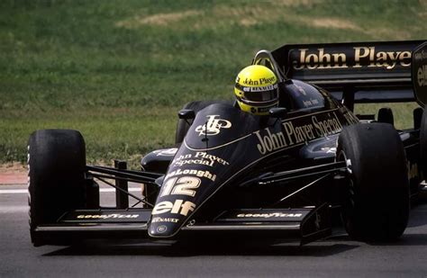Ayrton Senna Lotus Renault 1986 Racing Driver F1 Drivers Car And