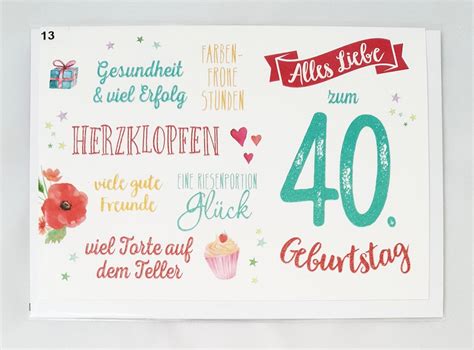 Geburtstag für karten ins leben gerufen. Glückwunschkarte "40. Geburtstag" Grußkarte zum Geburtstag