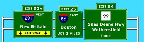 Highway exits are mainly provided at locations where they shall be connected to cross roads to provide access. SignMaker Lite - Make your own freeway sign - Play Online ...