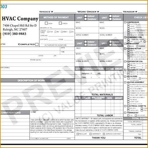 In general, hvac invoice templates need to be professionally. 7 Free Hvac forms Templates | FabTemplatez
