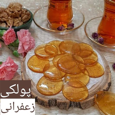 طرز تهیه پولکی زعفرانی شیرینی خوشمزه ایرانی با روش آسان در خانه دریای شرق