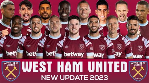 West Ham United Official Squad And Shirt Number 20222023 Youtube