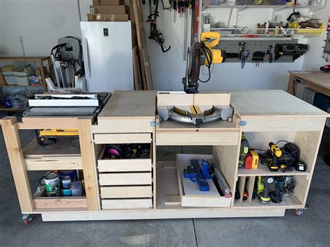Combo Flip Top Miter Table Saw Workbench Rwoodworking