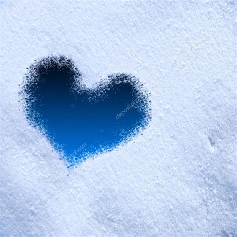 Heart In Snow Stock Photo By ©zemundesign 8602738