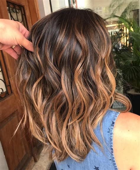 Caramel Ombre Balayage Brunette Hair With Highlights Brunette Hair