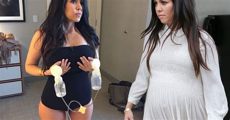 Kourtney Kardashian Whips Out Breast Milk Pumps In Stunning Swimsuit Selfie Mirror Online