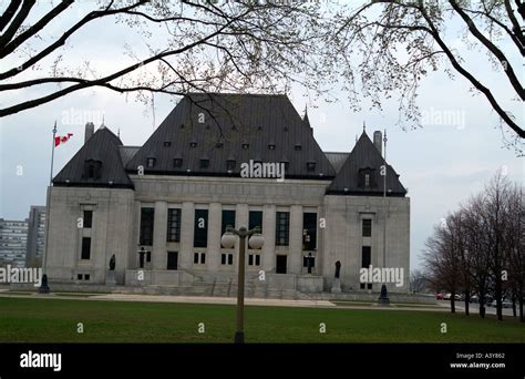 Supreme Court Of Canada Front Architecture Ottawa Ontario Canada Stock