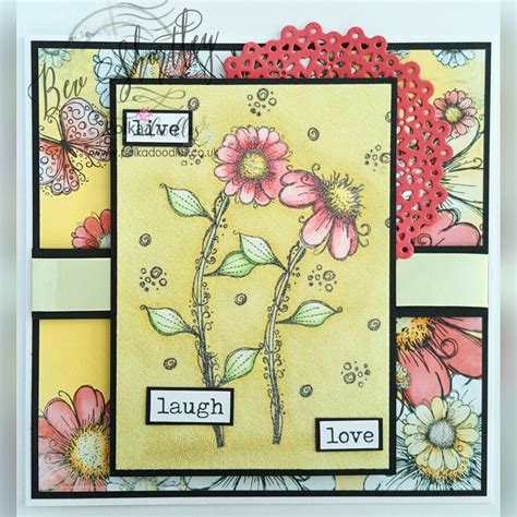 Live Laugh Love Flower Doodles Flower Cards Card Making