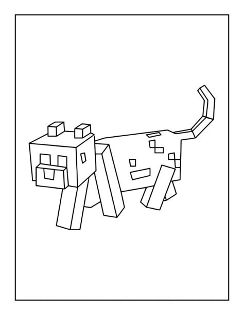 Coloring Pages Minecraft Ocelot