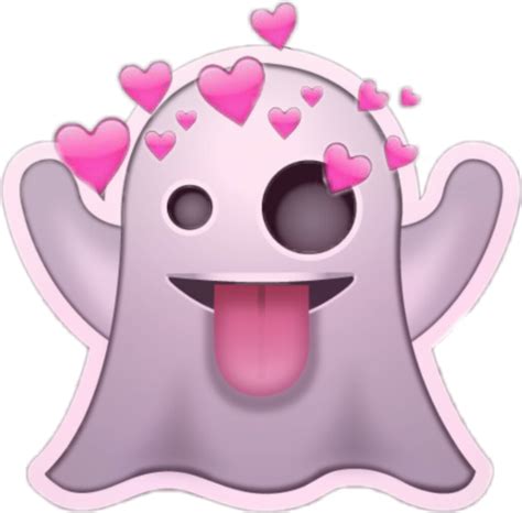 Emoji Ghost Heart Stickeremoji Sticker By Kirishimaeiji
