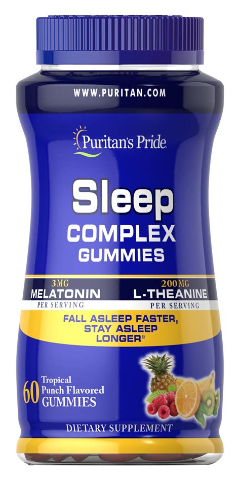 Sleep Complex Gummy With Melatonin And L Theanine 60 Gummies 59387