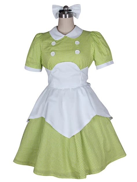 bioshock little sister green plaid cosplay costume mp001632 in anime costumes from novelty