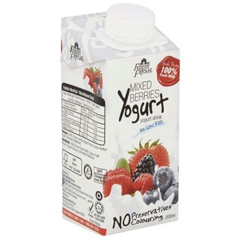 Farm Fresh Uht Mixed Berries Yogurt Drink 200ml Shopee Malaysia