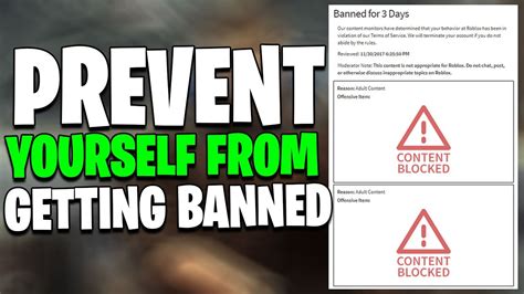 How To Prevent Yourself From Getting Banned In Roblox Youtube
