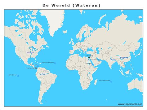 Topografie De Wereld Wateren