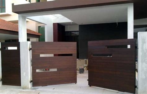 Desain Pagar Rumah Minimalis Kayu Dan Besi Desainrumahnya Com