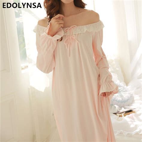 New Arrivals Vintage Nightgowns Sleepshirts Soft Home Dress Lace