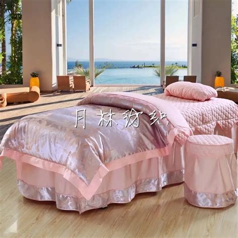 Beauty Salon Bedding Set Printing Kit General Massage Fumigation Purple