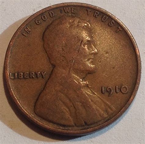 1910 Lincoln Wheat Cent Penny Very Good At Amazons Collectible Coins Store