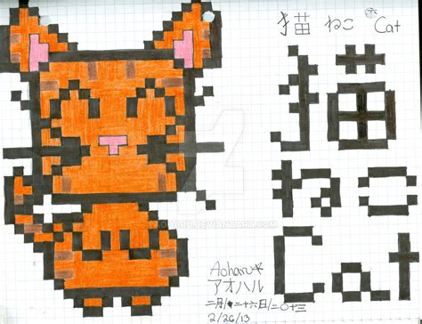 8 Bit Cat Japanese Kanji By Aoharu On Deviantart