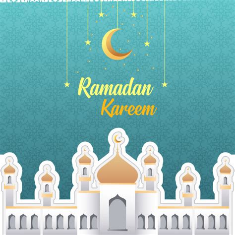 Ramadan Kareem Greeting Vector Card And Wallpaper Design Template