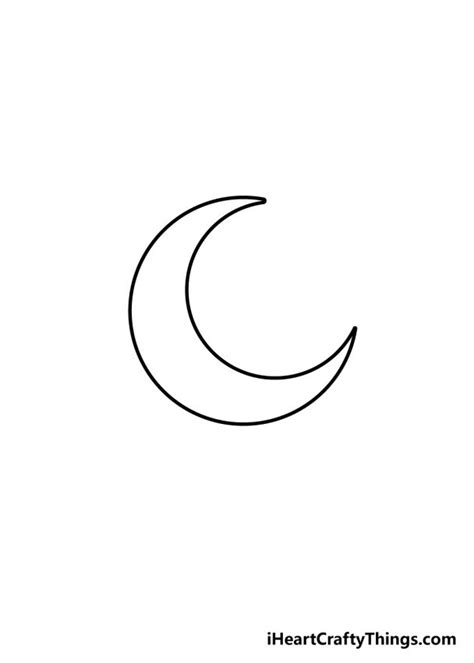 Moon Drawing How To Draw A Moon Step By Step