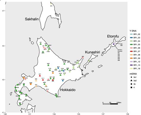 Map Of Hokkaido And Surrounding Islands Showing The Geographical