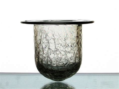 Hanging Candle Holder Crackle Glass Clear 4 38 X 375