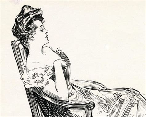 1901 Antique Charles Dana Gibson Print Beauty In Repose Reserved Charles Dana Gibson