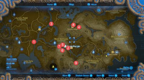 Full Map Legend Of Zelda Breath Of The Wild