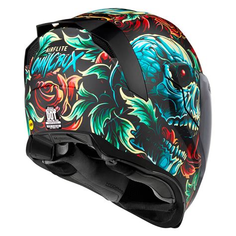 Icon Airflite Unisex Omnicrux Mips Full Face Motorcycle Helmet Skull