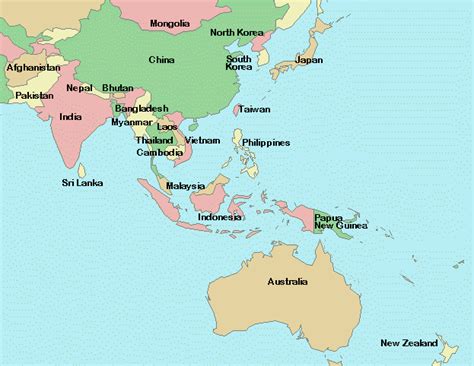 East Asia Map Labeled Clipart Best