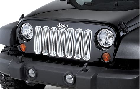 Rugged Ridge 1140120 Billet Grille Inserts In Chrome For 07 17 Jeep