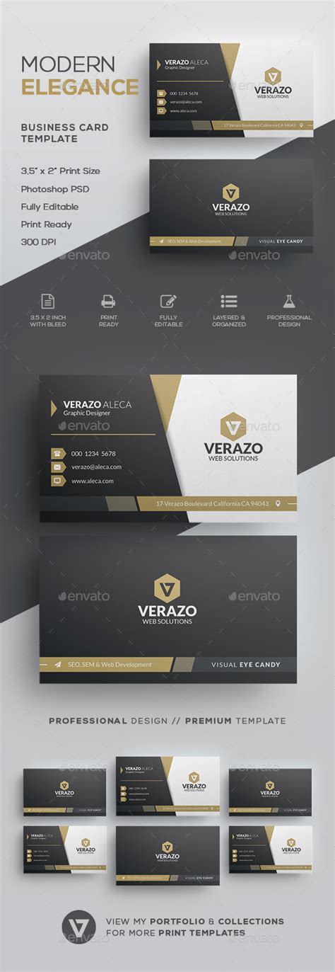 Get 11,694 business card elegant graphics, designs & templates on graphicriver. Elegant Business Card Template by verazo | GraphicRiver