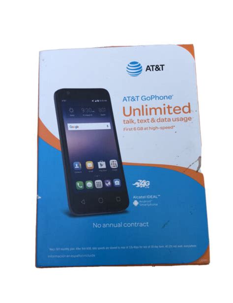 alcatel ideal atandt prepaid gophone android smartphone 8gb dual cameras microsd ebay